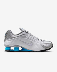 Nike Shox R4 - Metallic Silver/White/Blue Lagoon/Blue Lagoon / 5.5